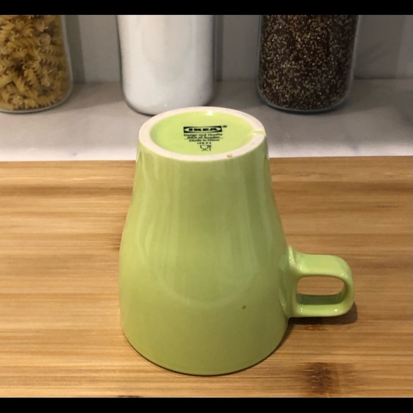 🎄 IKEA Fargrik Lime Green Coffee Tea  Mug Stackable 8oz - Picture 2 of 5